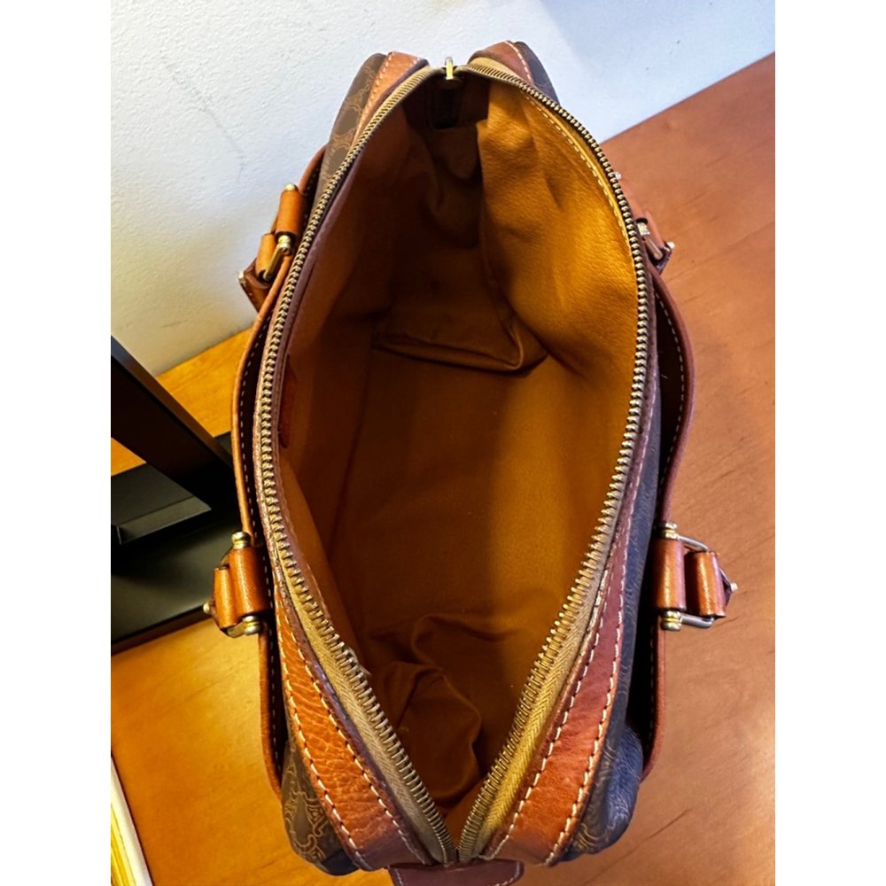 Celine Brown Macadam Boston Handbag - Picture 11 of 15